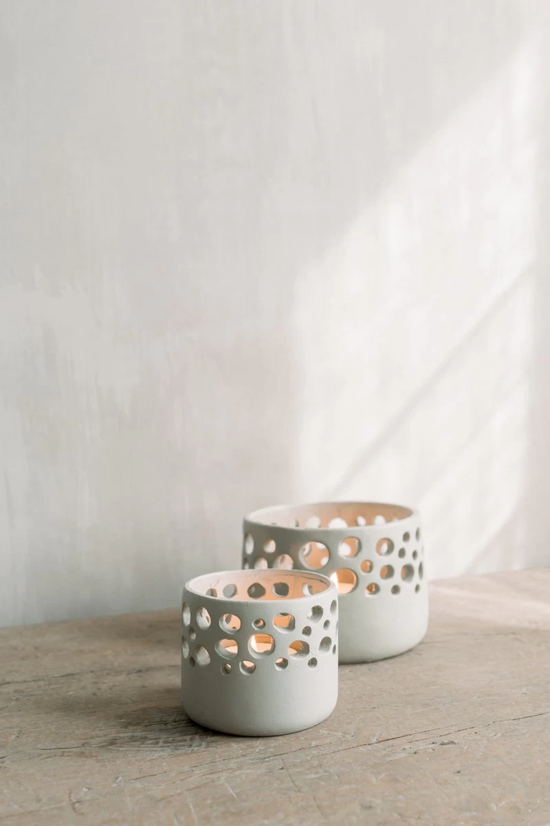 Leeff Theelichthouder Timor L Naturel 4 Leeff Theelichthouder Timor L Naturel - Afbeelding 2