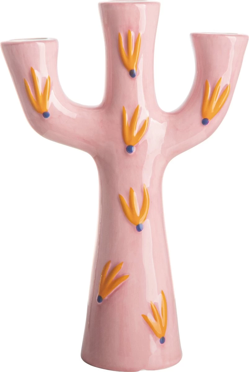 Gusta Dinerkaarshouder - 3 Armen - 15,3x6,3x22cm - Roze/Oranje 3 Gusta Dinerkaarshouder - 3 Armen - 15,3x6,3x22cm - Roze/Oranje