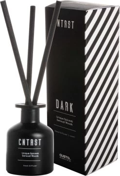 Gusta - Geurstokjes - Kruidig Hout - 100ml - Zwart