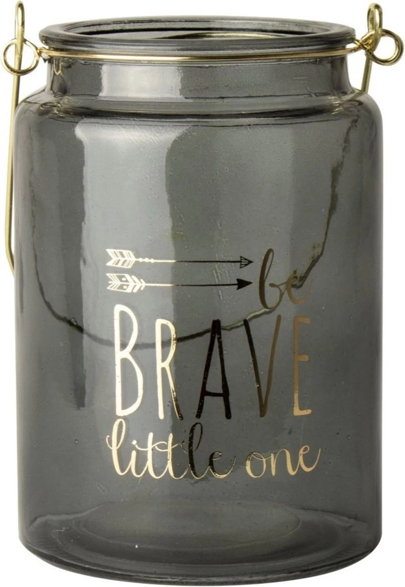 Gusta Waxinelichthouder Theelichthouder - Glas - Be Brave Little One - 10 X 15 Cm - Cadeau Geboorte Kraamcadeau 3 Gusta Waxinelichthouder Theelichthouder - Glas - Be Brave Little One - 10 X 15 Cm - Cadeau Geboorte Kraamcadeau