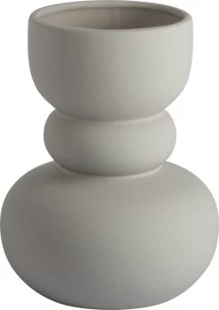 Gusta - Vaas - Taupe - Rubberlook - ø14x20cm