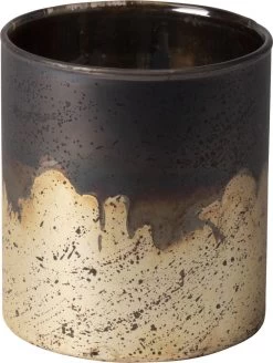 Gusta Theelichthouder Koper/Zilver 10x10cm