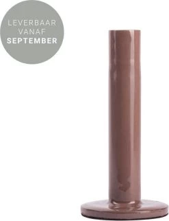 Gusta - Kandelaar - Oud Roze - Metaal - ø7x14cm